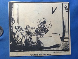 World War 2 WW2 Comic Sketch ORIGINAL From newsprint - V For VICTORY - $20.25 CAD