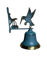 Vintage Brass Hummingbird Dinner Bell Wall Mount Rustic Knocker Country ... - $26.00