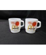Lot Of 2 Vintage Fire King &#39;Good Morning&#39; McDonald&#39;s Milk Glass Coffee C... - $26.10 CAD
