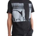 Calvin Klein Men&#39;s Short-Sleeve Cut-Off Monogram Logo Graphic T-Shirt Bl... - £19.90 GBP