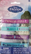Frozen Rubber Bracelets (4) Disney Purple Princess Birthday Party Favors Sealed - £3.79 GBP