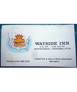 Best Western Wayside Inn Murfreesboro Tennessee Business Card - $1.99