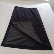 Chadwicks RN#127020 Women's Side Slit & Back Zip Pull-On Black Casual Skirt 12P image 9