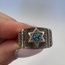 Massive Vintage Men&#39;s Jewelry Ring Sterling Silver Judaica Israel Tag Size 12 - £156.40 GBP