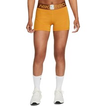 Nike Pro Women&#39;s Training Shorts DQ5599-727 Gold Suede Ale Brown Size XS X-Small - £27.97 GBP