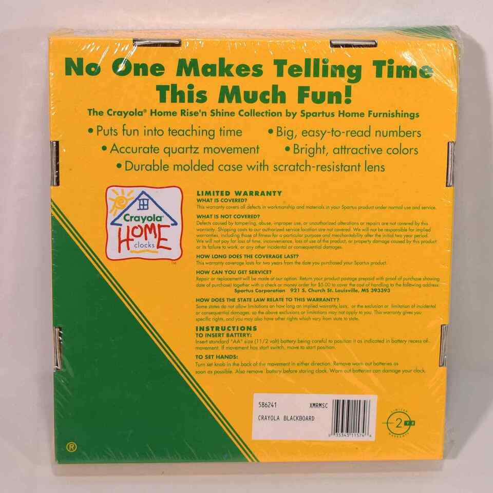 Vintage 1993 Spartus Crayola Crayons Advertising Clock Teacher Classroom 0122!! Item image 3