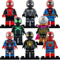 8pcs/set Spiderman Armor - Stealth Suit Spider-Armor MK 2 Mysterio Minif... - £13.46 GBP
