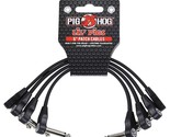 Lil&#39; Pigs Low Profile Right-Angle 1/4&quot; Black Instrument Patch Cables, 6&quot;... - $31.99