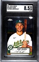 2021 Topps Chrome Platinum Anniversary #218 Matt Olson Oakland Athletics SGC 8.5 - £29.85 GBP