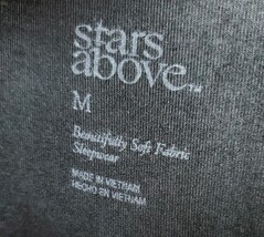 Stars Above Women's Medium Beautifully Soft Pajama Set 2 Piece Black/Pink Trim image 3