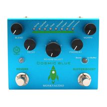 Mosky COSMIC BLUE Guitar Effect Pedals Digital Reverb with Buffer Booster 8-mode - £58.52 GBP