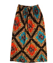 Vintage Montgomery Ward Psychedelic A-Line Skirt Day Glo 70s Neon Trippy... - $30.40