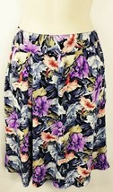 Max-Max Women&#39;s Pleated Knee Length Skirt Floral No Size Tag - £11.74 GBP