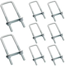 Hotop 8 Set Sq.Are Carbon Steel U-Bolts With Nuts For Sailboat Trailers, Tube, - $35.96