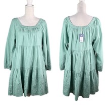 Universal Threads Dress M Green LS Pockets Floral Pattern New - $29.00