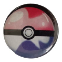 Pokemon Pinback Vintage Center Dive Ball Pokeball Metal Pin Button Badge 1&quot; - £8.02 GBP