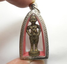 Guman Kuman Thong boy LP Larp blessed in 1958 magic spirit Thai amulet pendant g - £201.76 GBP