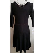 Nina Leonard ~ Women&#39;s Size Small ~ Black &amp; Wine ~ Long Sleeve ~ Rayon D... - $70.16 CAD