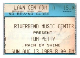 Tom Petty &amp; The Heartbreakers Concert Ticket Stub August 13 1989 Cincinnati Ohio - £27.24 GBP