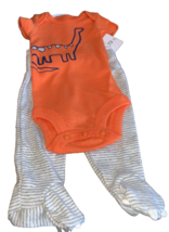 preemie orange dinosaur short and pants with feet-Brand New-SHIPS N 24 H... - £23.16 GBP