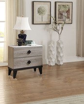 Cream Oak Nightstand - Rustic Accent Table - $156.99