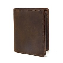 2022 New Men Vintage Leather Short Wallets And Purses Cow Leather Leisure Solid  - £28.30 GBP