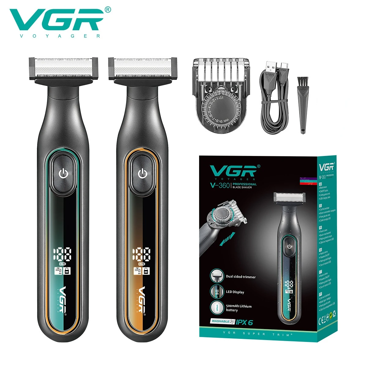 VGR Razor Professional Electric Shaver Portable Shaving Machine Waterproof Beard - £11.15 GBP+
