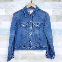 Old Navy Vintage 90s Denim Trucker Jacket Blue Button Up Casual Womens M... - £15.81 GBP