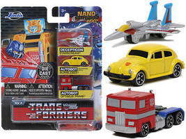 Transformers 3 piece Set Release 2 Nano Hollywood Rides Diecast Models Jada - £15.57 GBP