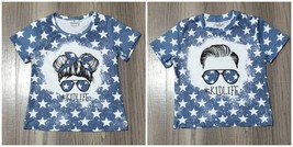 NEW Boutique 4th of July #Kidlife Girls Boys Sibling Short Sleeve Shirt - £10.34 GBP