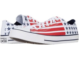 Converse Red White &amp; Blue Stars &amp; Stripes U.S. Flag Ox Low Shoes Soles M... - $62.99