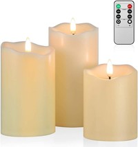 Flickering Flameless Candles, Most Realistic Led Candles With Remote And Timer, - £26.08 GBP