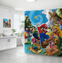 Super Mario BrosWaterproof Shower Curtain Sets Polyester Bath Room Decor... - £13.18 GBP+