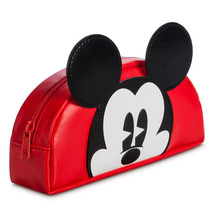 Brand New Disney Parks Mickey Mouse 8" Pencil Case Small Bag in Red - $15.88