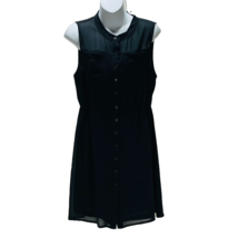 PAPER MOON Petite Women Size MP Black Polyester Sleeveless Sheer Summer ... - £11.82 GBP