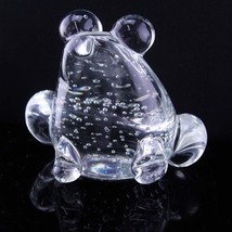 Vintage Hand blown glass FROG Paperweight - controlled bubbles paperweight - fro - £44.10 GBP