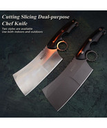 DC53 STEEL 2 IN1 CUTTING SLICING CHEF KNIFE CLEAVER KITCHEN TOOLS WITH S... - £98.20 GBP