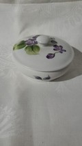 Wood &amp; Sons Handpainted Purple Violette Covered Sugar Bowl Staffordshire England - £19.98 GBP