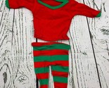 Christmas Xmas Pjs Holiday Cotton Sleepwear Jammies Long Sleeve Doll 18in - $18.99