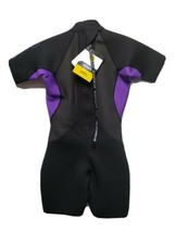 Women’s Size Medium Body Glove Springsuit Black and Purple Surfing Wetsuit - £27.37 GBP