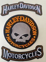 Harley Davidson Willie - G Skull Patch 3 Pcs Set Harley Davidson Motorcy... - £19.66 GBP