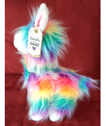 NEW Ganz Plush LONZO LLAMA 12&quot; Rainbow Stuffed Alpaca Animal - $46.97 CAD