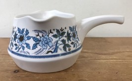 Vtg Noritake Progression Blue Noon Porcelain Floral Double Spouted Gravy... - £39.22 GBP