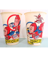 (2) Different Vintage BUDWEISER Bud Man Beer Concession Wax Paper Cups - $18.50 CAD