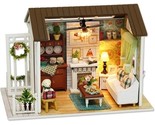 DIY Miniature Dollhouse Kit 1:24 Scale Happy Times Furniture Lights Mini... - $29.69