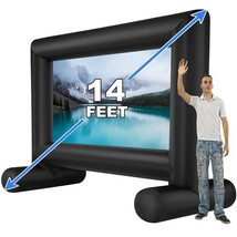 14 Ft Inflatable Projector Movie Screen For Outside, Blow Up Projector S... - $143.99