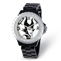 Disney Adult Size Maleficent Crystal Black Watch - £46.41 GBP