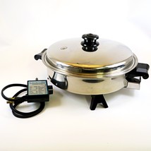 Saladmaster 7817 Electric Skillet Liquid Core 11&quot; w/ Lid Cord Base Teste... - $1,571.34 MXN