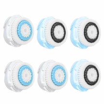 6 Pack Compatiable For Facial Cleansing Brush Heads, Face Brush Head Blue - £10.78 GBP