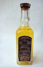 antique BAY RUM OIL BOTTLE w CONTENTS gold medal perfumery co ny BARBER ... - £69.34 GBP